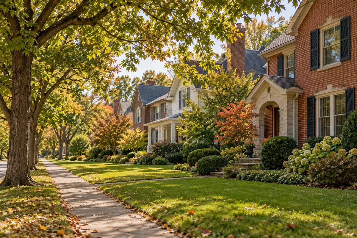Representative neighborhood or home setting